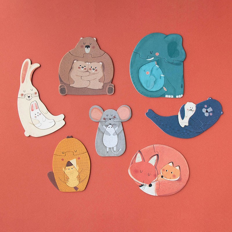 7 puzzles insertables